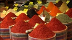 Fragrant and colorful spices at the Spice Market, Istanbul, Turkey